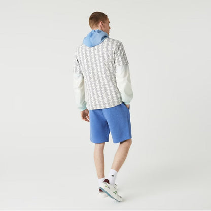 Lacoste Men's Signature Print Cotton Fleece Shorts