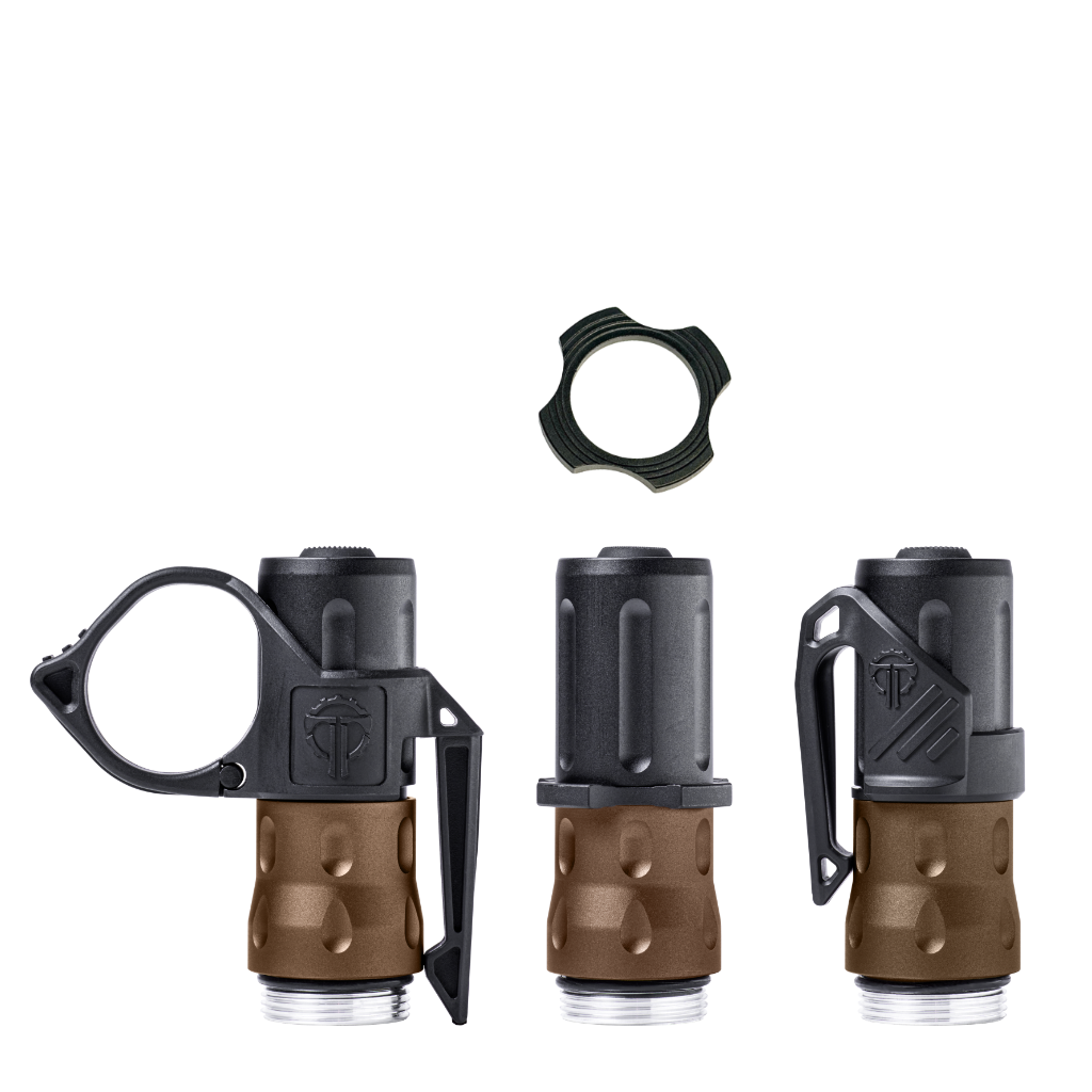 18350 Multi-Colored Handheld Light Body Packages - Thyrm Clips, Anti-Roll Collars, Tailcaps & Light Bodies
