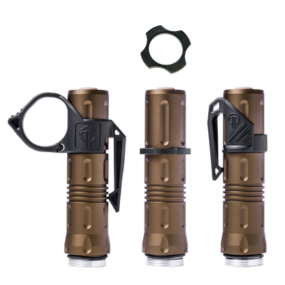 18650 Multi-Colored Handheld Light Body Packages - Thyrm Clips, Anti-Roll Collars, Tailcaps & Light Bodies