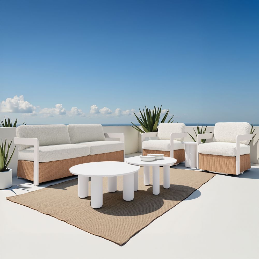 Gelo Olefin Fabric Outdoor Swivel Chair
