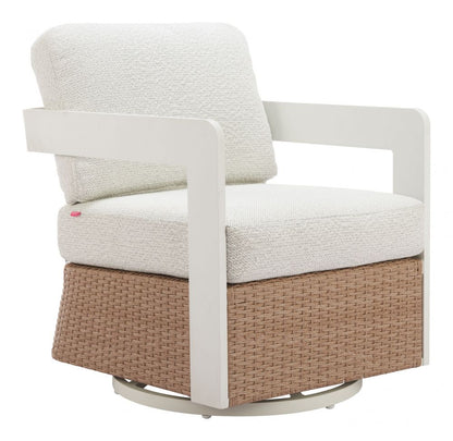 Gelo Olefin Fabric Outdoor Swivel Chair