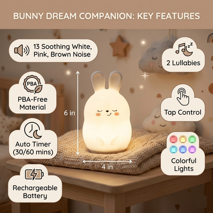 Sleeping Pal Night Light Sound Machine - 'Bonnie' The Bunny