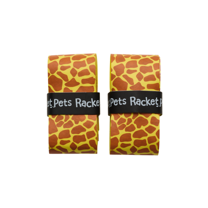 VALUE PACK - A Yellow Giraffe Racket Pet Tennis Dampener and Overgrip Tape with a (Pack of 2) Replacement Overgrip Tape