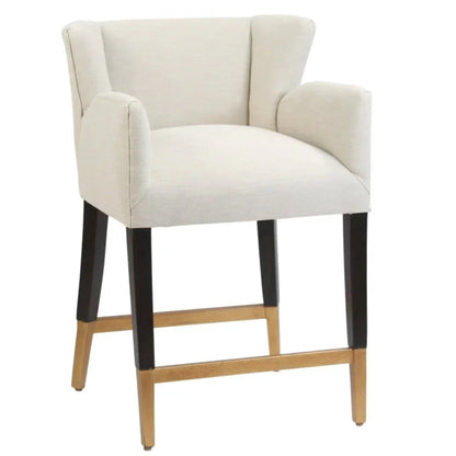 Grace White Fabric Counter Stool