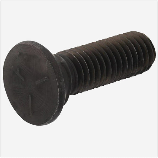 7/16-14 x 3 Grade 5 Plow Bolt No. 3 Head Fully Threaded Plain - Package (50)