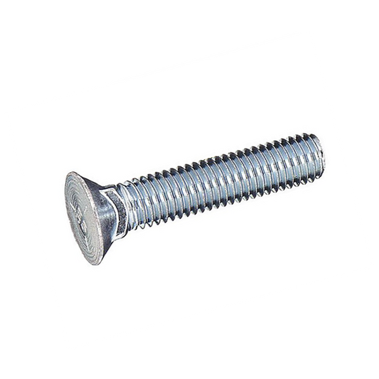 7/16-14 x 3 Grade 5 Plow Bolt No. 3 Head Fully Threaded Zinc Plated - Package (50)