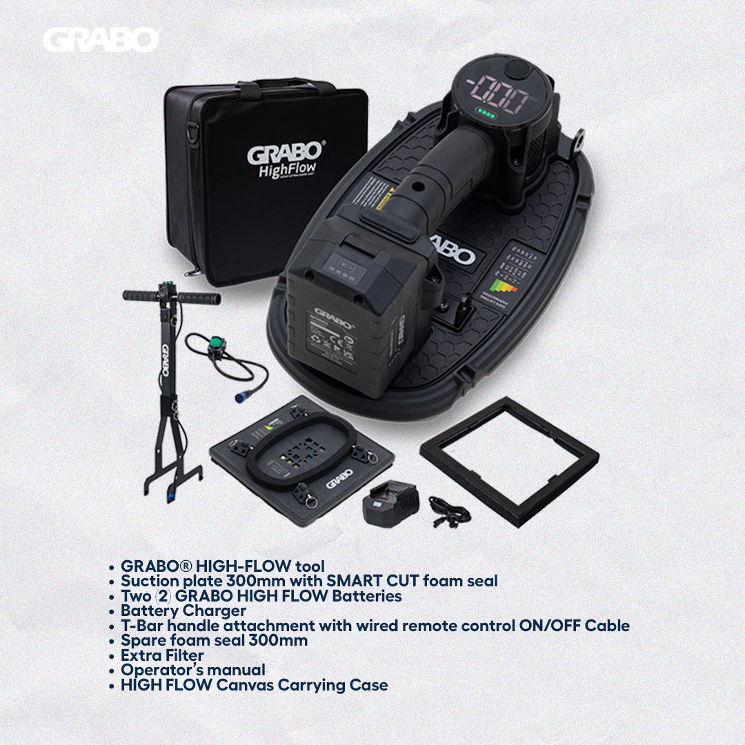 GRABO HighFlow Cordless Suction Gripster for Porous Pavers, 242 lb