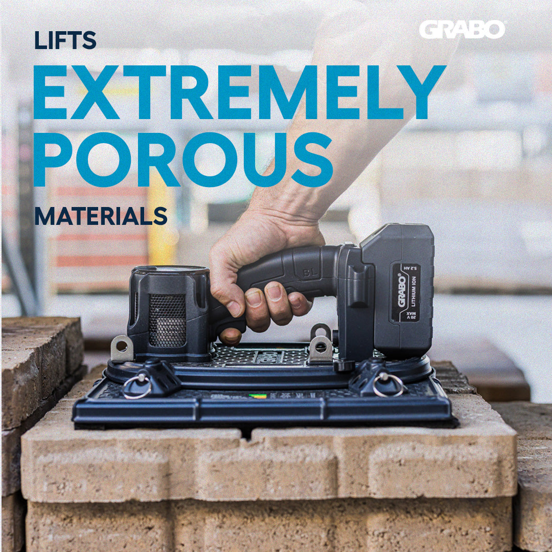 GRABO HighFlow Cordless Suction Gripster for Porous Pavers, 242 lb