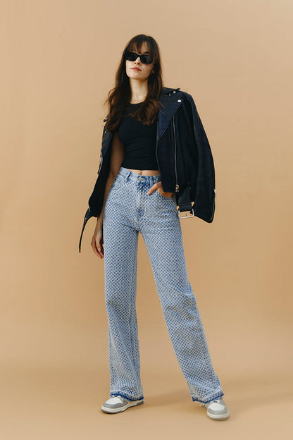 Coney Island Whitefish Tweed Wide Jeans HJ007 [FINAL SALE]
