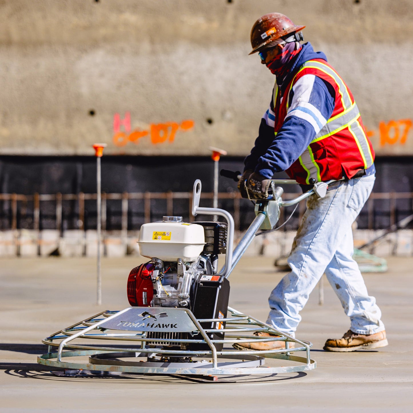 46" Honda Concrete Fast Pitch Power Trowel with 13HP Honda GX390 Finishing Blades Finishing Tool