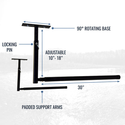 Hi-Port 2 | Ladder Adjustable Ceiling Storage Rack | Single | Holds 75 lbs
