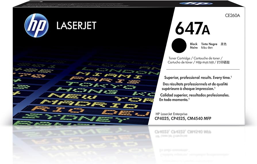 New, Pre-Owned - HP 647A High Yield Black LaserJet Toner Cartridge, CE260A