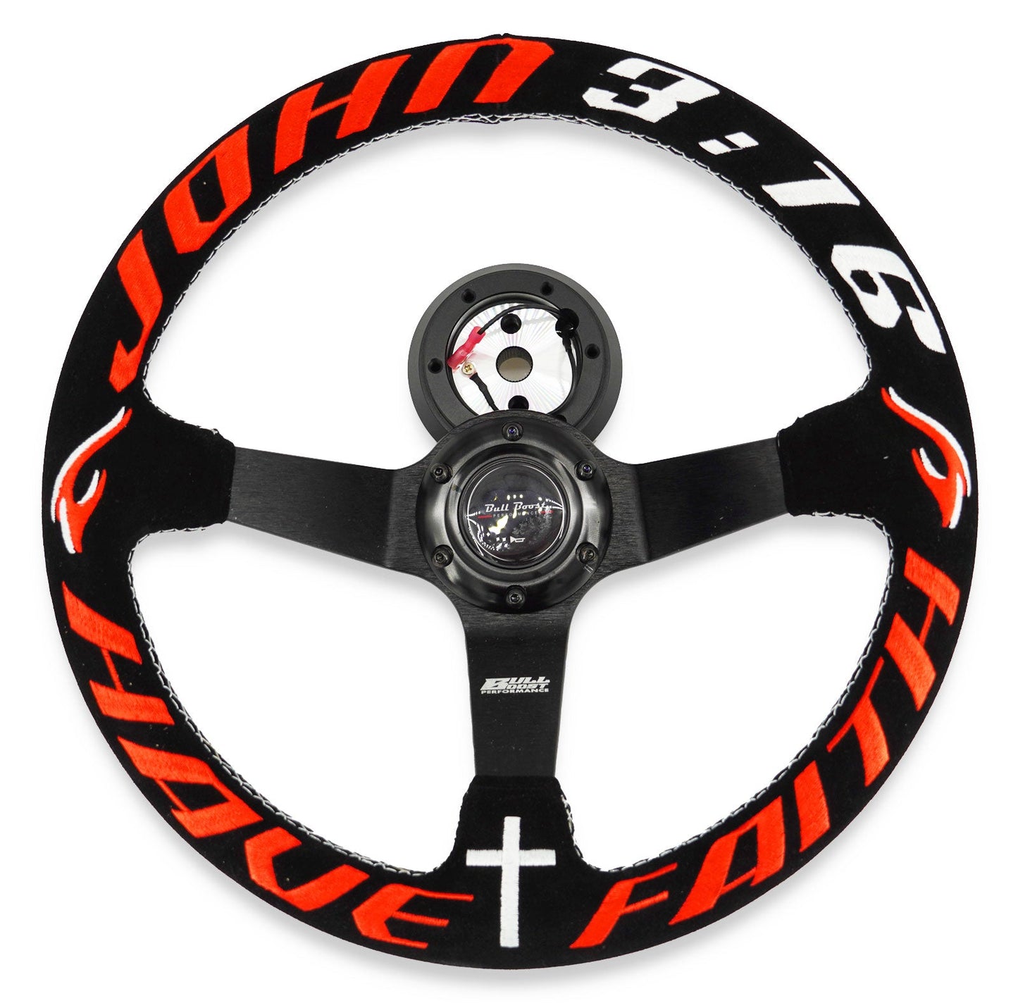 Have Faith 350mm Steering Wheel + Short Hub Adapter Kit For Acura Honda Accord Civic CR-Z