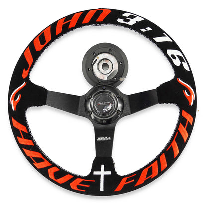 Have Faith Suede Deep Dish Steering Wheel Short Hub Adapter Kit For 2022+ GR86 Subaru BRZ FRS tC xB xD