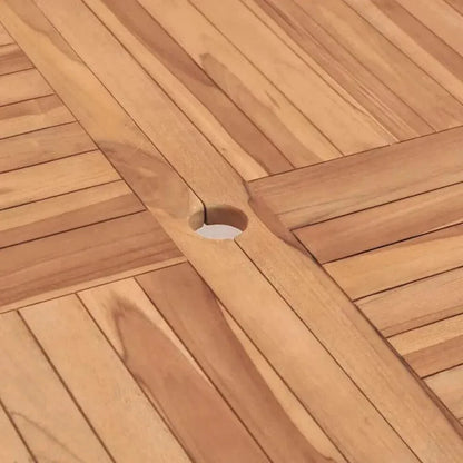 Hamilton Teak Square Outdoor Dining Table with Umbrella Hole