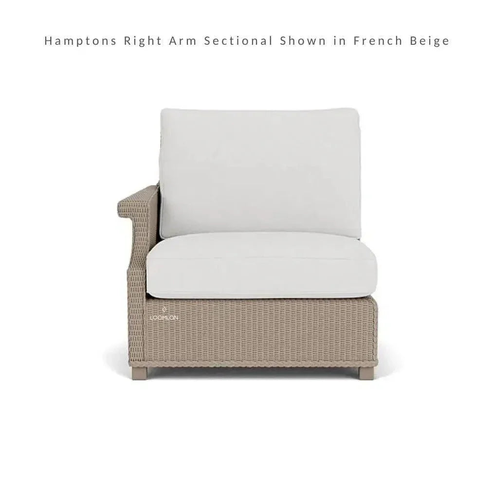 Hamptons Outdoor Wicker L-Shaped Sectional with Side Table