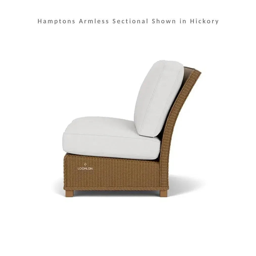 Hamptons Outdoor Wicker L-Shaped Sectional with Side Table