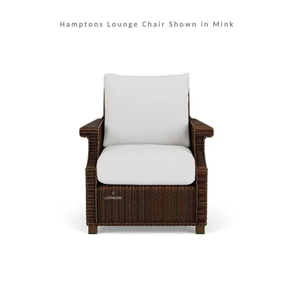Hamptons Outdoor Wicker Lounge Chair with Side Table Set