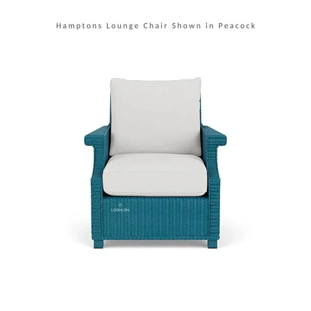 Hamptons Outdoor Wicker Lounge Chair with Side Table Set