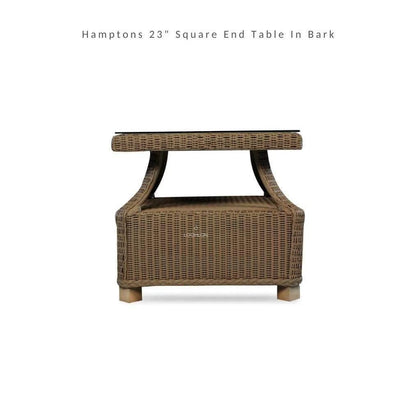 Hamptons Outdoor Wicker Lounge Chair with Side Table Set