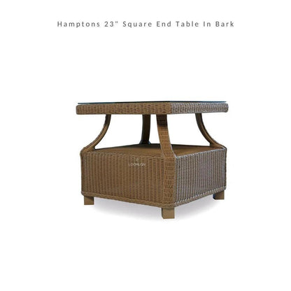 Hamptons Outdoor Wicker Lounge Chair with Side Table Set