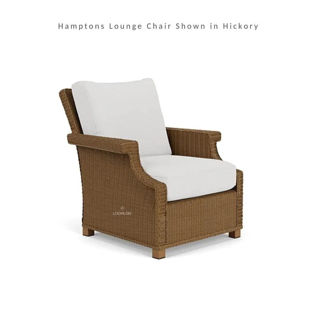Hamptons Outdoor Wicker Lounge Chair with Side Table Set