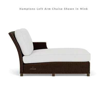 Hamptons Outdoor Wicker Chaise Sectional with Ottoman