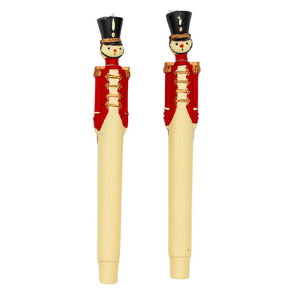 20 Handpainted Red Royal Guard Candles – Case of 10 Packs