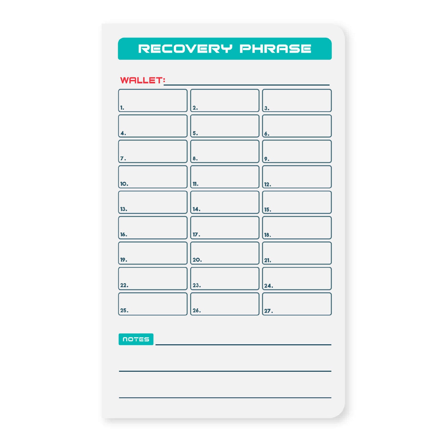 Stonebook® 5-Pack - Bulk Seed Phrase Storage Notebooks (Gifting Edition)
