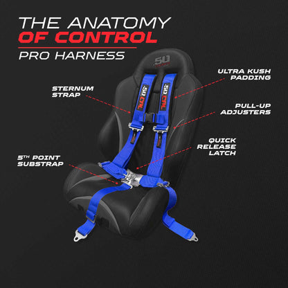 2" 5 point Pro Series Latch Harness 50 Caliber Racing Harness