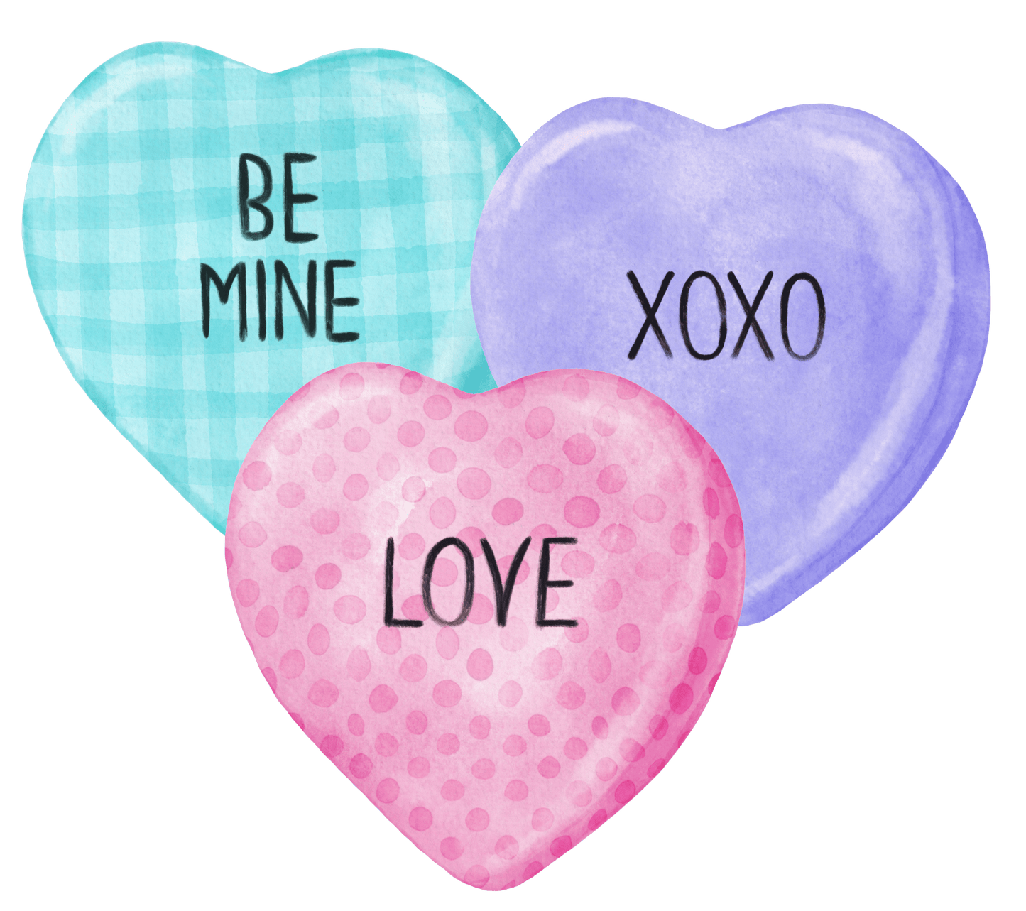 Conversations Hearts Trio Door Hanger