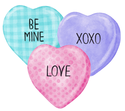Conversations Hearts Trio Door Hanger