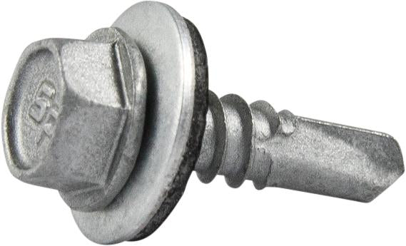 14-14 x 1 1/2 Hex Washer Head Self Drilling Screw TEK 3 with Neo Washer Strong-Shield Coated
