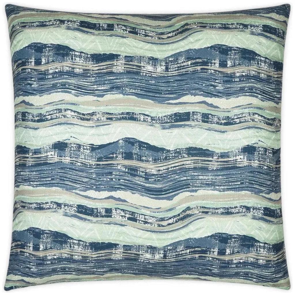 Highway River Nautical Blue Large Throw Pillow Insert