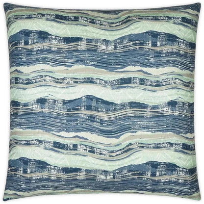 Highway River Nautical Blue Large Throw Pillow Insert