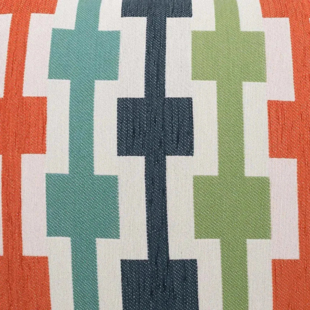 Hopscotch Orange Throw Pillow With Insert