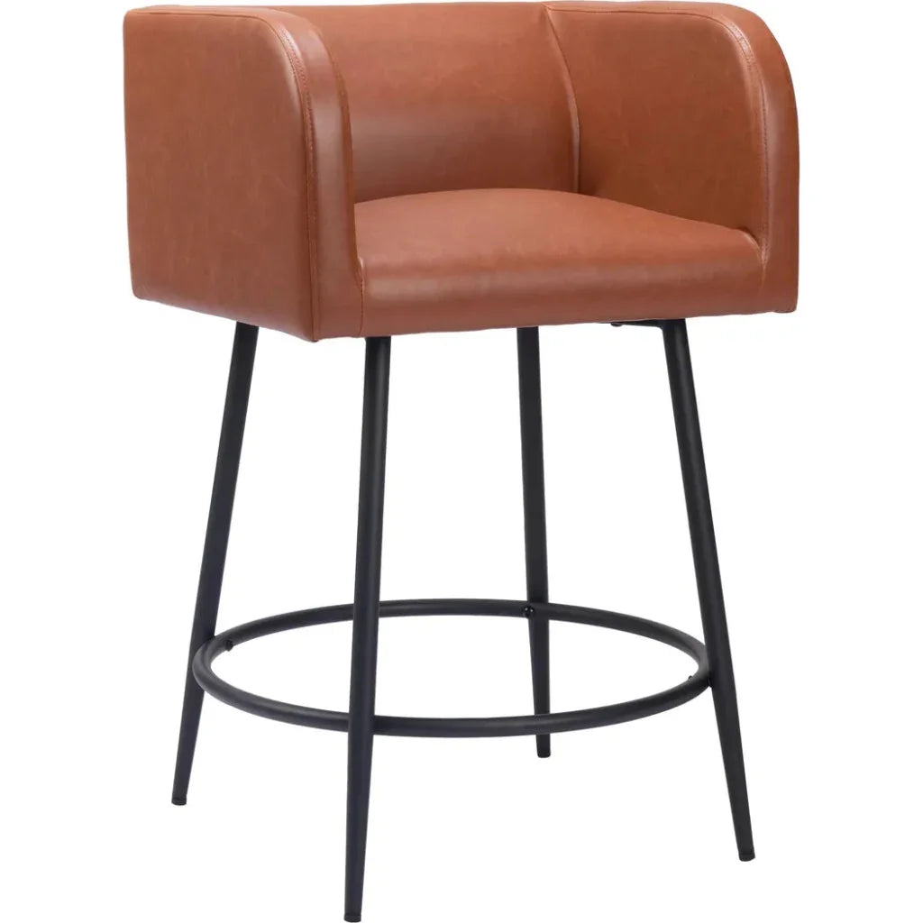 Horbat Faux Leather Counter Stool (Set of 2)