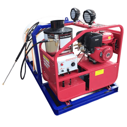 4000 PSI Commercial Hot Water Pressure Washer with Water Tank