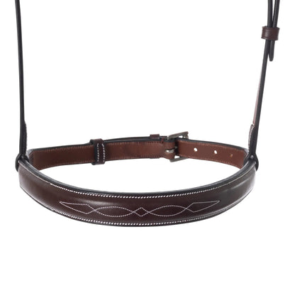 Huntley Equestrian Fancy Stitched Raised Chain Noseband