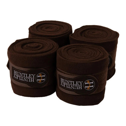 Huntley Equestrian Polo Fleece Wraps, Set of 4, Black