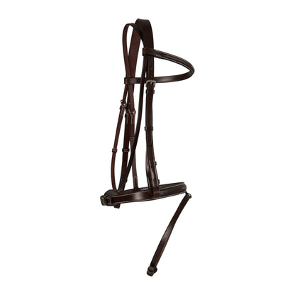 Huntley Equestrian Sedgwick Fancy Stitched Fixed Flash Noseband Bridle With Reins