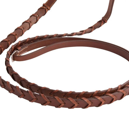 Huntley Equestrian Sedgwick Fancy Stitched Square Raised Laced Reins