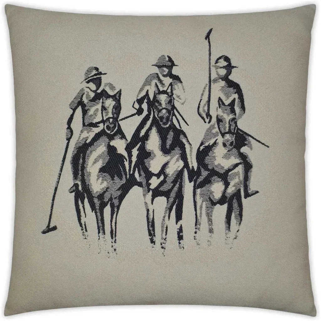 Hurlingham Black Throw Pillow With Insert