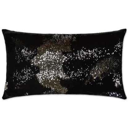 Hylee Lumbar Black Throw Pillow With Insert