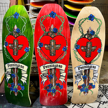 Bryan Pennington BBC Crucifix HAND-PAINTED, LIMITED-EDITION Deck 10.3" x30.5" (1 of 10)