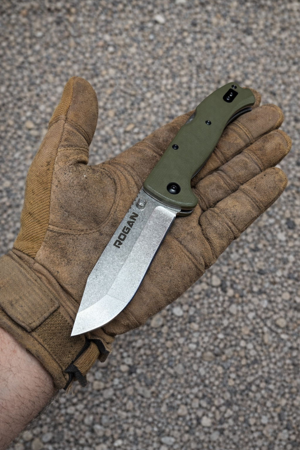 ROGUE Folding Knife-Gen 1 Special Edition OD Green/Stonewash.