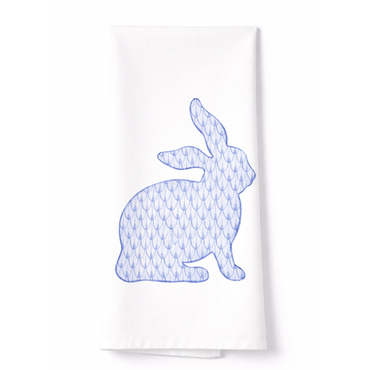 Hoppy Easter (Blue) Tea Towel
