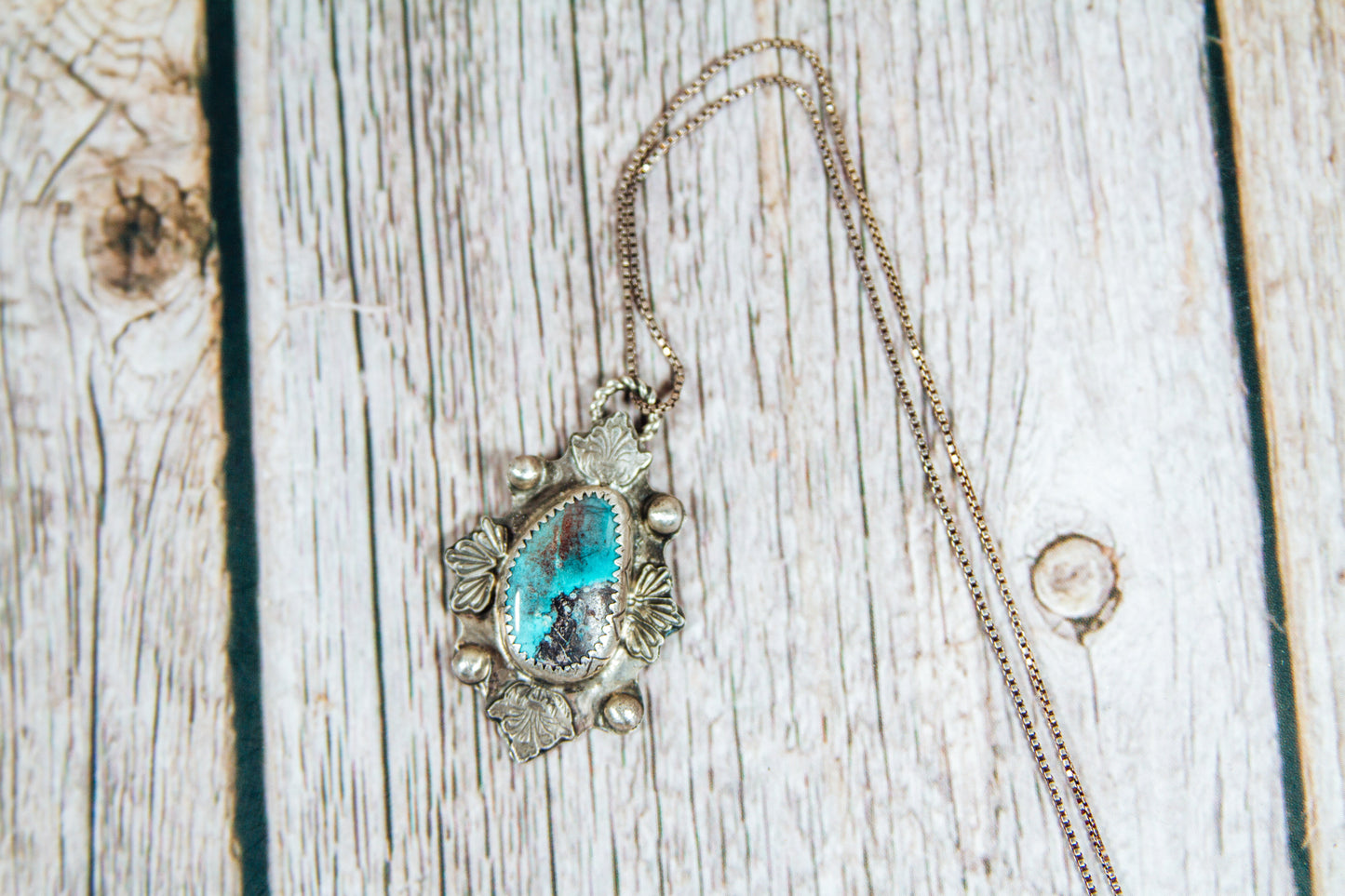 Handmade Kingman Turquoise Sterling Silver Necklace