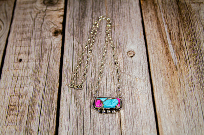 Handmade Sterling Silver Necklace Cotton Candy Dahlia