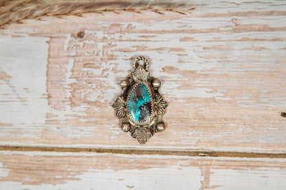 Handmade Kingman Turquoise Sterling Silver Necklace